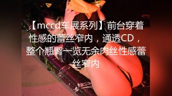 【mccd车展系列】前台穿着性感的蕾丝窄内，通透CD，整个翘臀一览无余肉丝性感蕾丝窄内