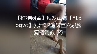 【推特网黄】短发母狗【YLdogwt】乳汁3P深渊巨穴尿脸狗链调教 (2)